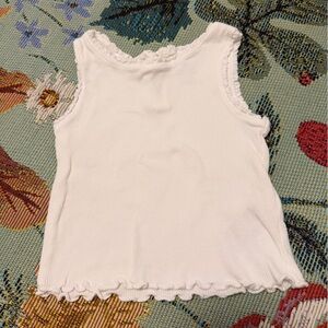 GAP White Ribbed Baby Top